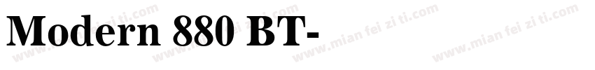 Modern 880 BT字体转换